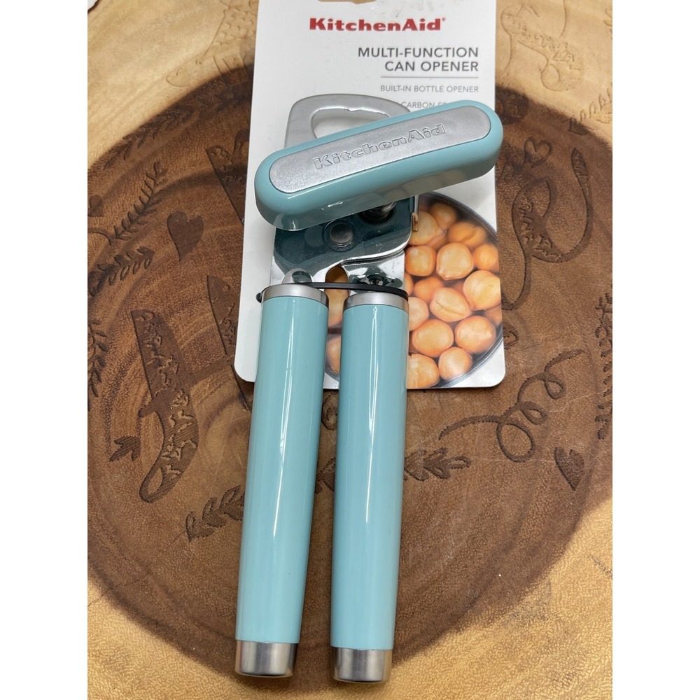 Kitchenaid Ice Blue Multi-Function Can Opener With Bottle Opener Stainless New!